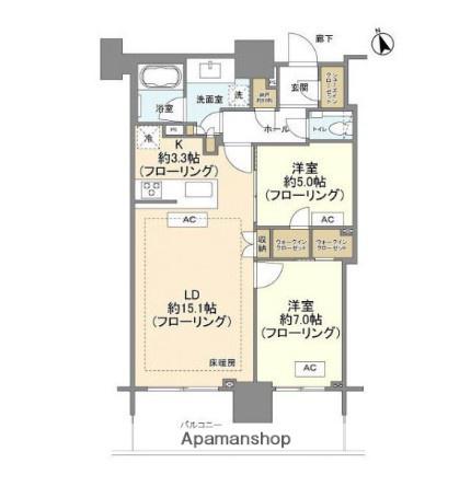ブランズタワー芝浦 32階階 間取り