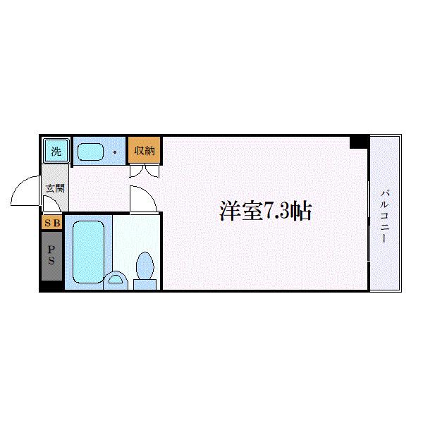 パル京南NO.17(ワンルーム/1階)の間取り写真