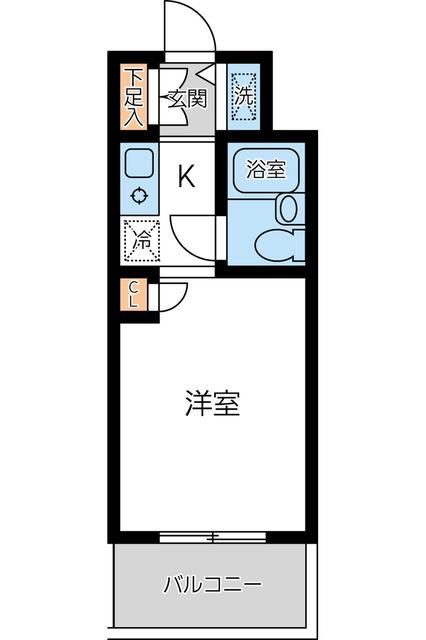 ウィンベルソロ蒲田第2(ワンルーム/2階)の間取り写真