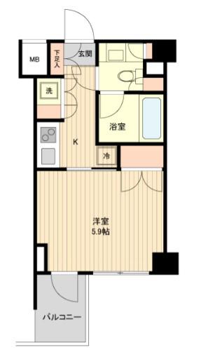 萩中イースト 5階階 間取り