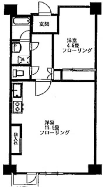 アーバンコートサカス3(1LDK/2階)の間取り写真