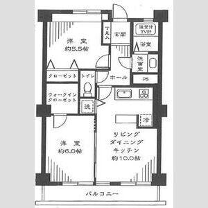 NK渋谷コータス(2LDK/2階)の間取り写真
