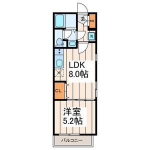MAHALOHA(1LDK/1階)の間取り写真