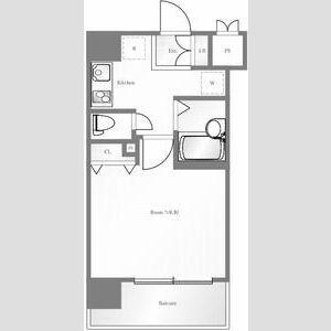 トーシンフェニックス南麻布(1K/6階)の間取り写真