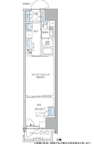 パークアクシス品川天王洲アイル(1LDK/5階)の間取り写真