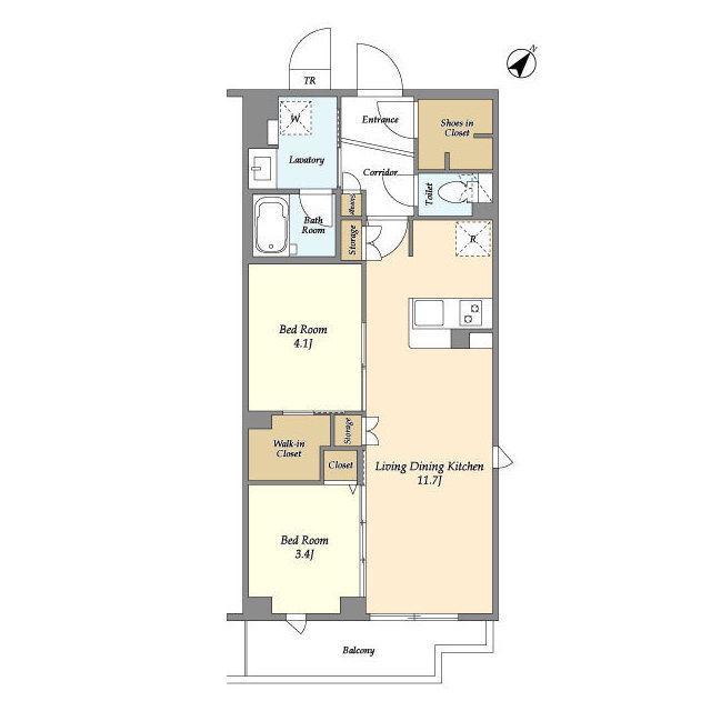 KDXレジデンス田園調布南(2LDK/5階)の間取り写真