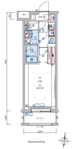 リヴシティ本羽田(1K/3階)の間取り写真