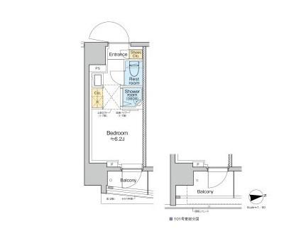 TOMORE品川中延(ワンルーム/4階)の間取り写真