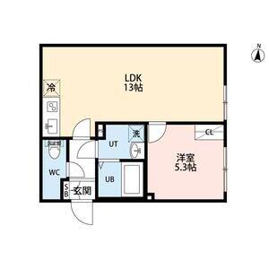PARK LILA住吉(1LDK/4階)の間取り写真