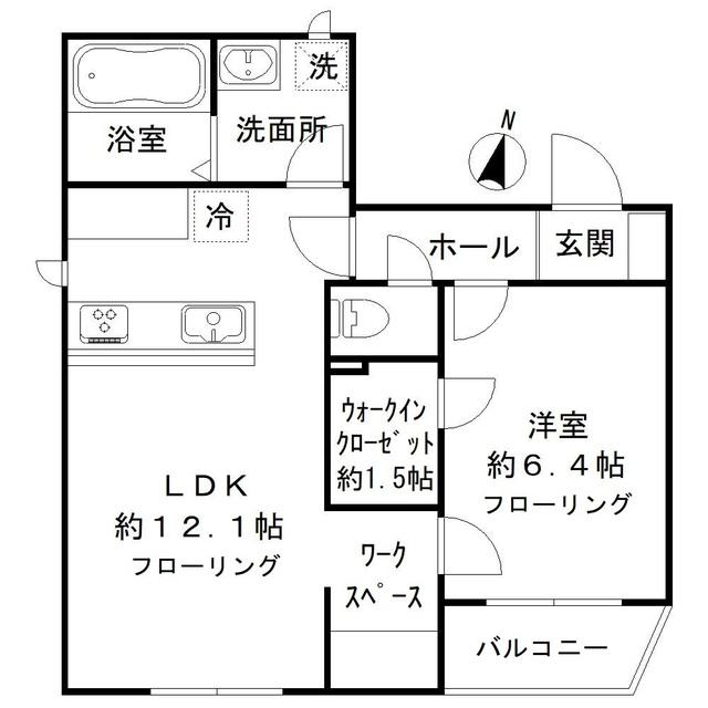 FELICE(1LDK/2階)の間取り写真