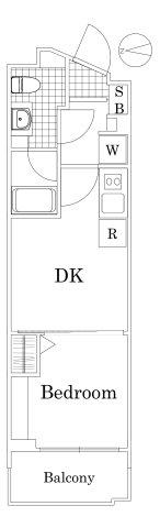 ザ・レジデンス・オブ・トーキョー OM06(1K/4階)の間取り写真