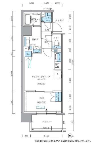 パークアクシス新大橋(1LDK/11階)の間取り写真