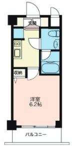 LASANTE品川シーサイドⅠ(1K/3階)の間取り写真