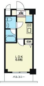 LASANTE品川シーサイドⅠ(1K/2階)の間取り写真