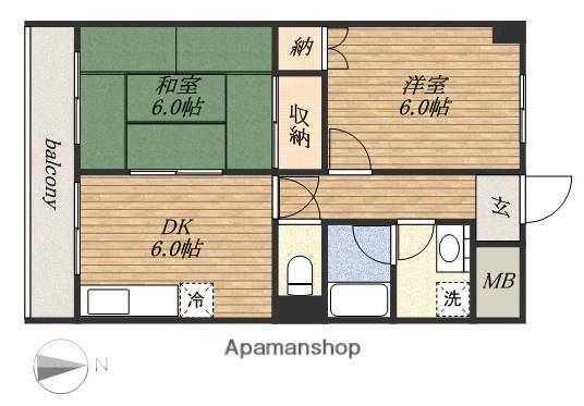 ソルトハイムⅠ(2DK/1階)の間取り写真