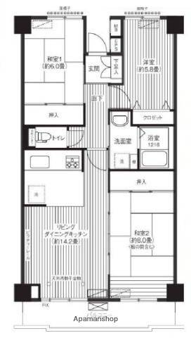 ステラメゾン大森(3LDK/2階)の間取り写真