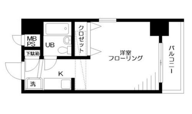 日神パレステージ御徒町(ワンルーム/5階)の間取り写真