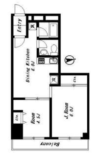 第一大黒ビル(2DK/2階)の間取り写真