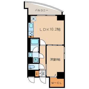 ヴァンテ四つ木(1LDK/2階)の間取り写真