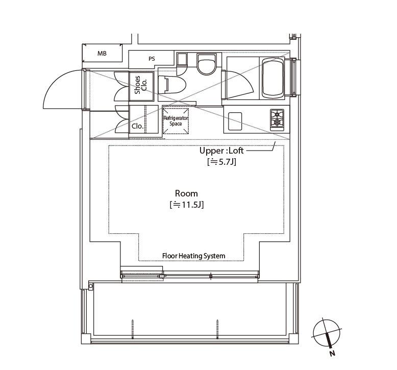 カスタリア中延 3階階 間取り