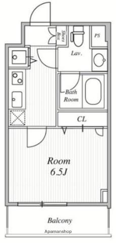 ストリーム多摩川(1K/3階)の間取り写真