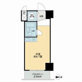 上野アビタシオン(ワンルーム/8階)の間取り写真