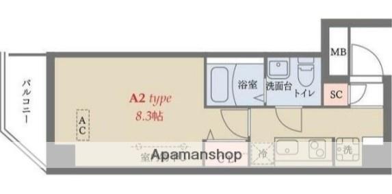 DELCCS梅屋敷(1K/3階)の間取り写真