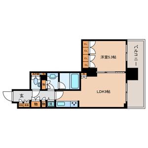 クオリア南麻布(1LDK/3階)の間取り写真