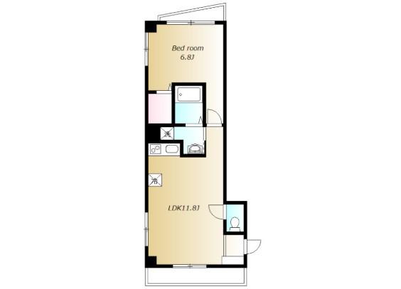 リリックス(1LDK/2階)の間取り写真