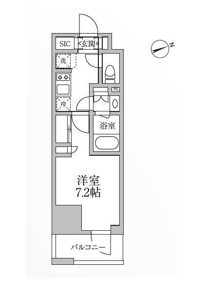 レジディア新御徒町2(1K/9階)の間取り写真