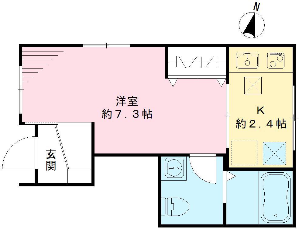 コンフォール キザキ(1K/1階)の間取り写真