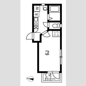 ブロッサムテラス下丸子(1K/2階)の間取り写真