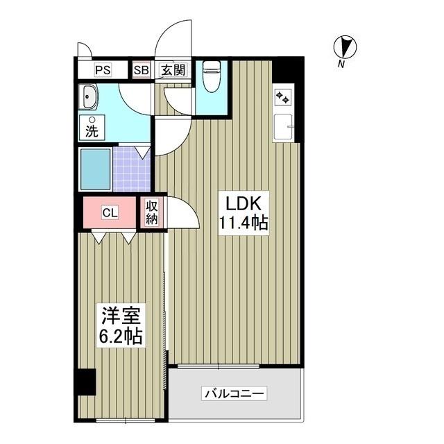 ハーキュリーズ両国(1LDK/7階)の間取り写真