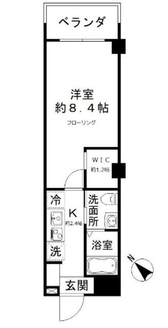 NーFLATS 大森山王(1K/3階)の間取り写真