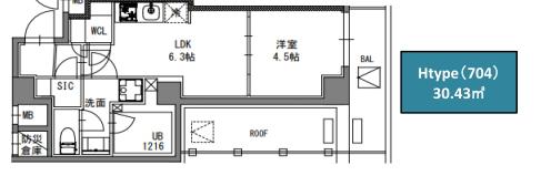 S-RESIDENCE東陽町FELIZ(1DK/7階)の間取り写真
