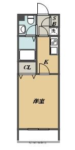 ベルケン北馬込(1K/2階)の間取り写真