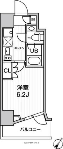 JMFレジデンス北品川(1K/5階)の間取り写真