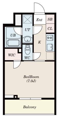 GRAN PASEO 浅草橋(1K/2階)の間取り写真