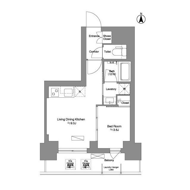 BRILLIA IST 新御徒町(1LDK/14階)の間取り写真