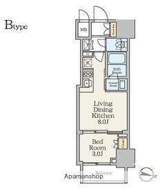 クレストコート池上(1LDK/4階)の間取り写真