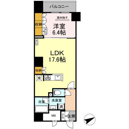 サンジョイアゼロ(1LDK/6階)の間取り写真