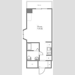 ダイアパレス御徒町第三(ワンルーム/2階)の間取り写真