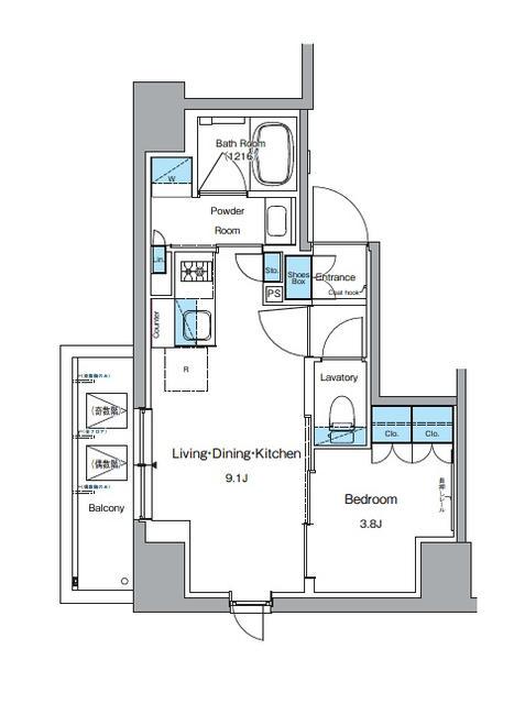 ルフォンプログレ上野御徒町(1LDK/11階)の間取り写真
