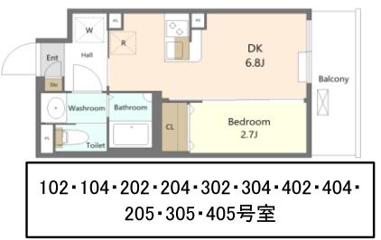 ES-GRANDE大森(1DK/1階)の間取り写真