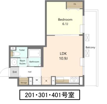 ES-GRANDE大森(1LDK/2階)の間取り写真