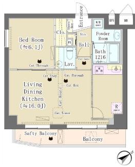 MAISON DE TAKAYA(1LDK/3階)の間取り写真