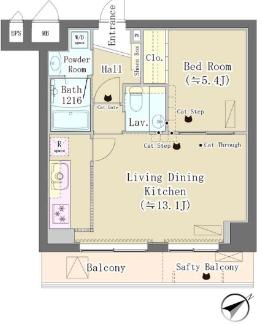 MAISON DE TAKAYA(1LDK/3階)の間取り写真