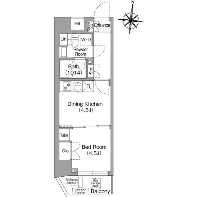 コンフォリア・リヴ木場イーストⅡ(1DK/8階)の間取り写真