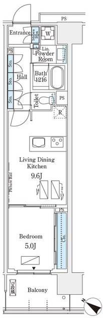 ロイヤルパークス有明(1LDK/11階)の間取り写真