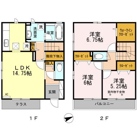 グランメール(3LDK)の間取り写真